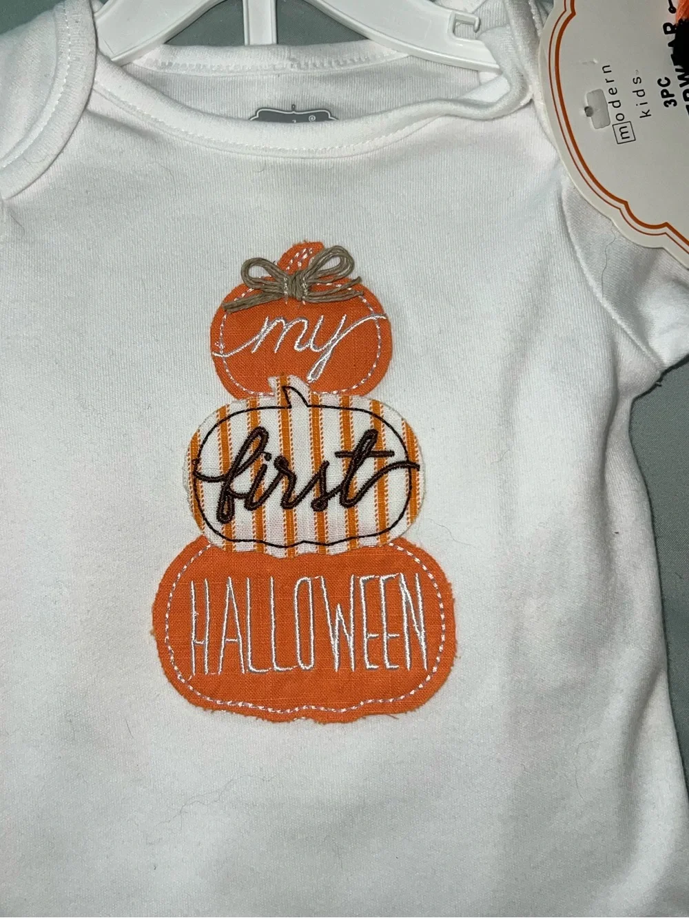 Modern Kids My First Halloween 3pc Pajama Set Bodysuit Pants Socks NWT